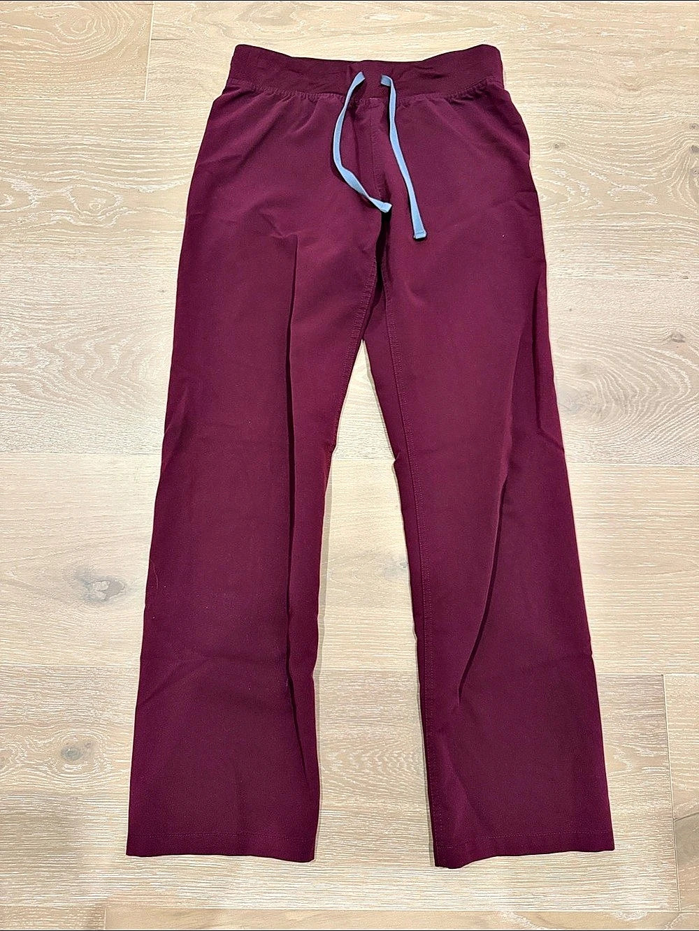 FIGS Livingston Basic Scrub Pants Straight Leg Burgundy XS